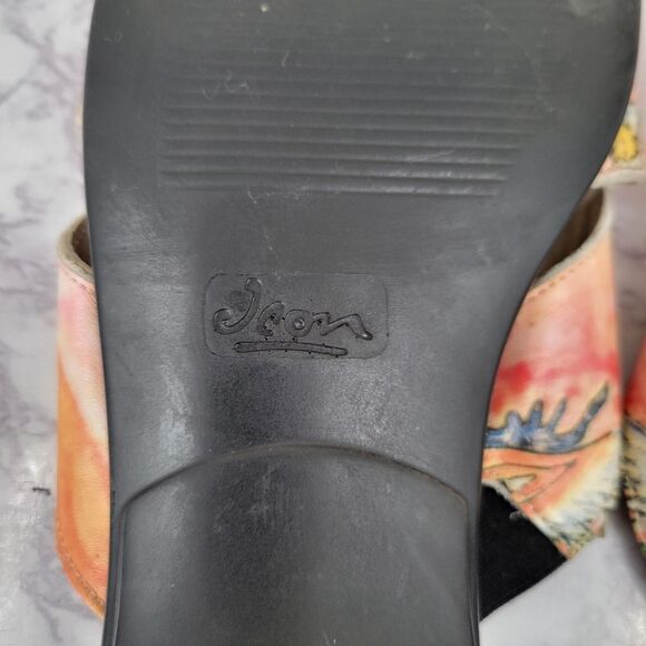 Icon Gustav Klimt Women Friends Leather Kitten Heel Sandals Wearable Art - Picture 10 of 11